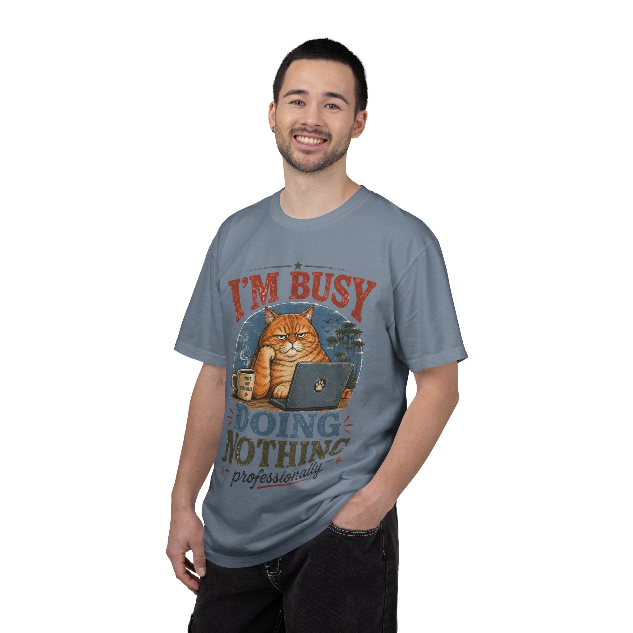 I'm Busy Doing Nothing Professionally Cat T-Shirt