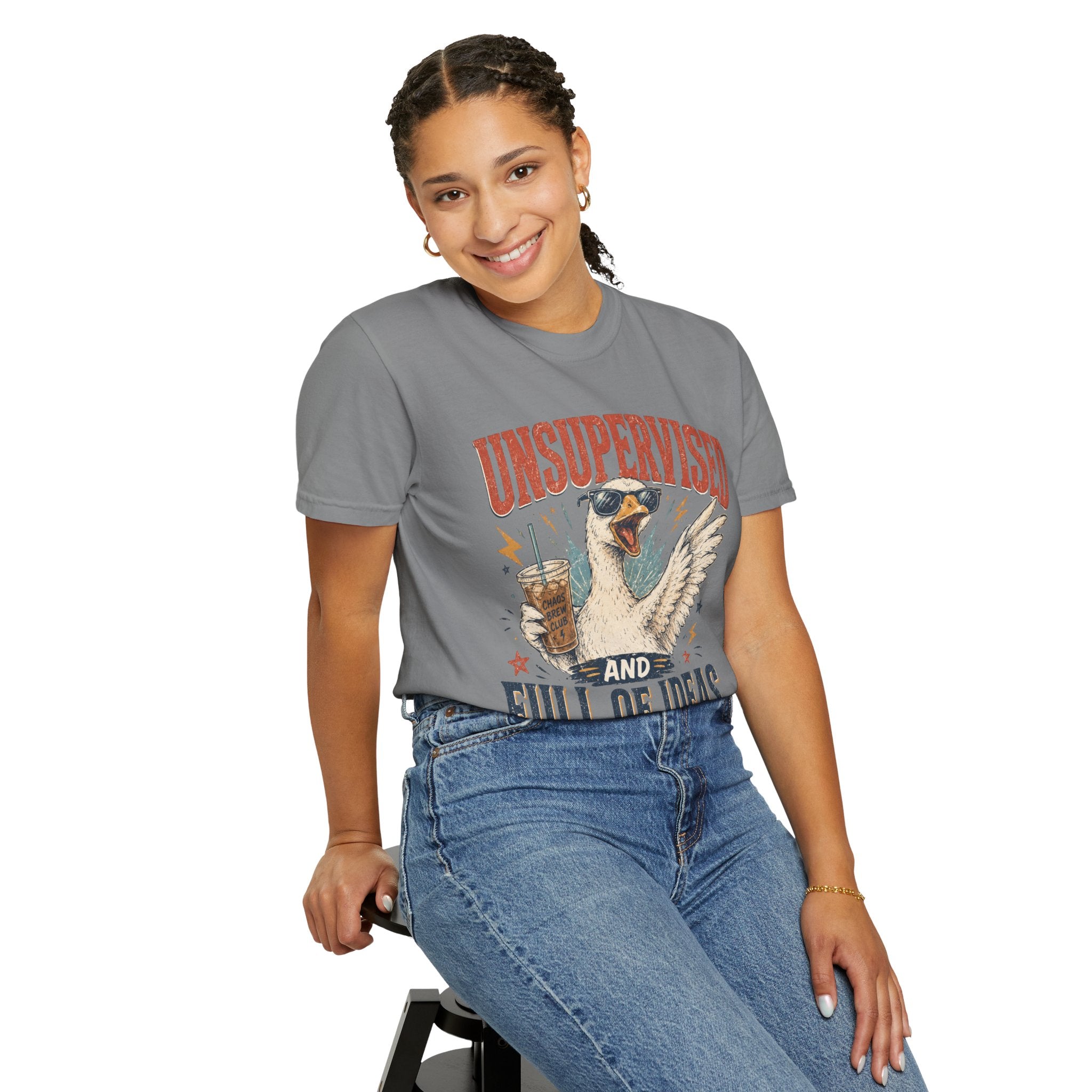 Unsupervised & Full of Ideas Duck Graphic T-Shirt