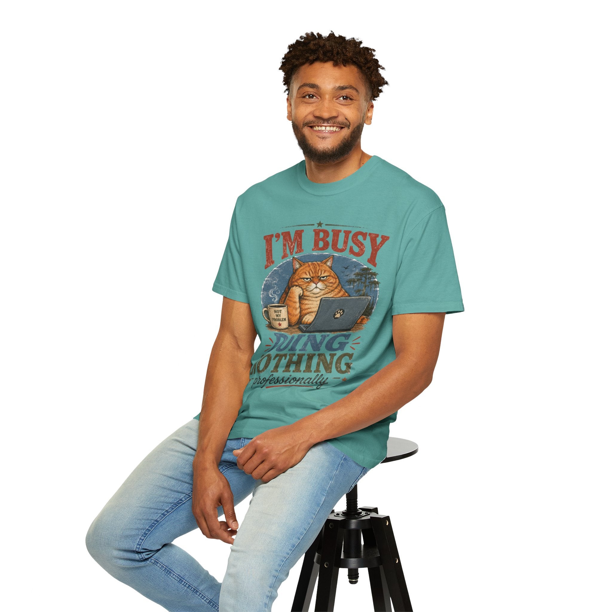 I'm Busy Doing Nothing Professionally Cat T-Shirt