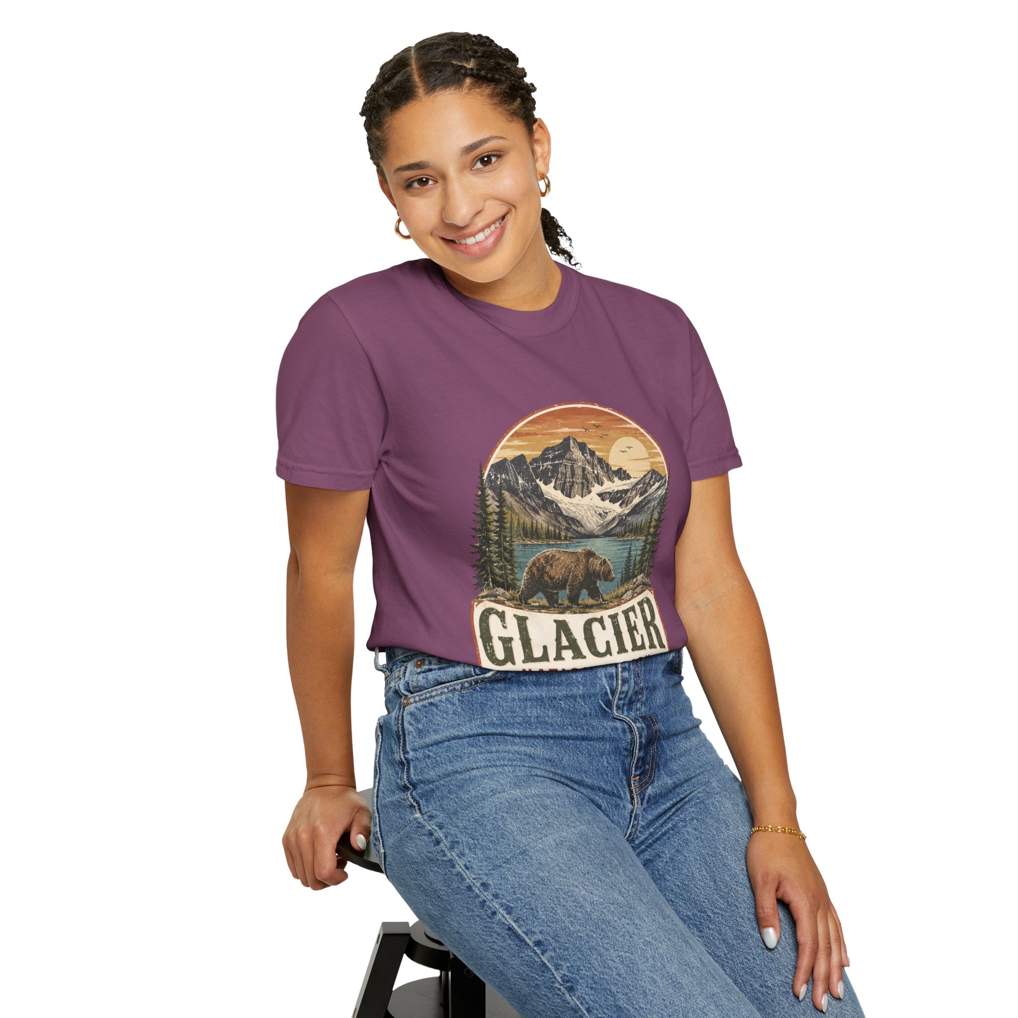 Glacier National Park Vintage Bear T-Shirt