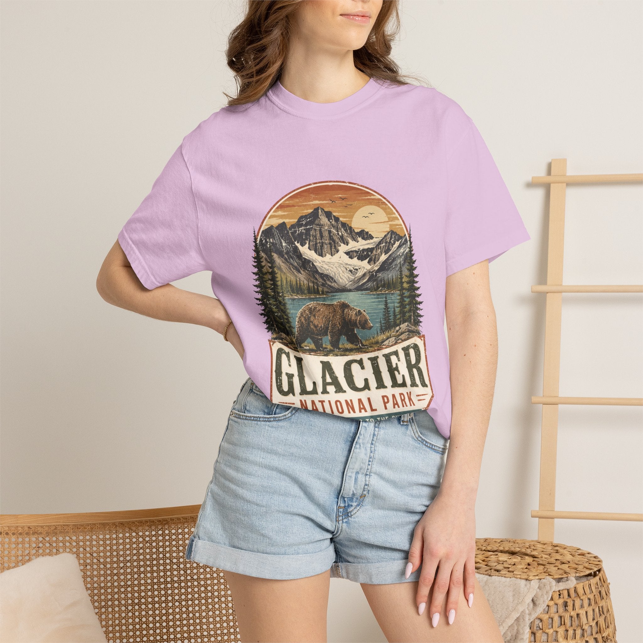 Glacier National Park Vintage Bear T-Shirt