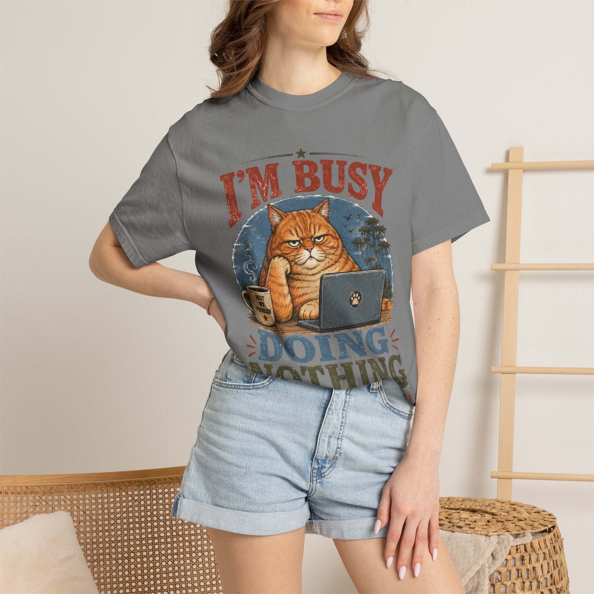 I'm Busy Doing Nothing Professionally Cat T-Shirt