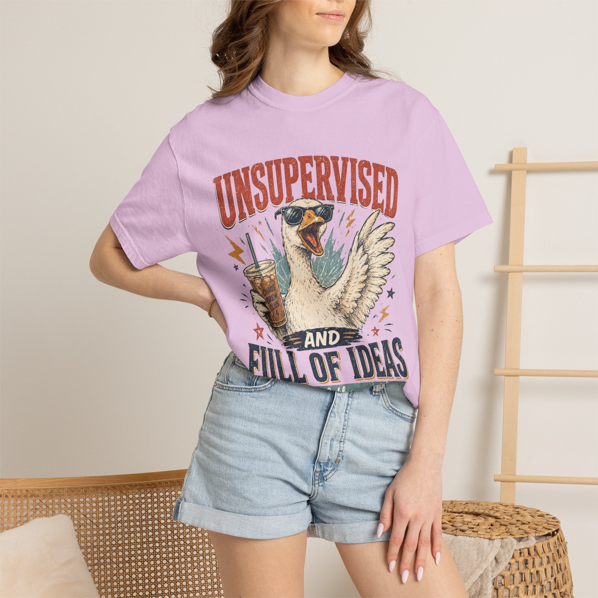 Unsupervised & Full of Ideas Duck Graphic T-Shirt