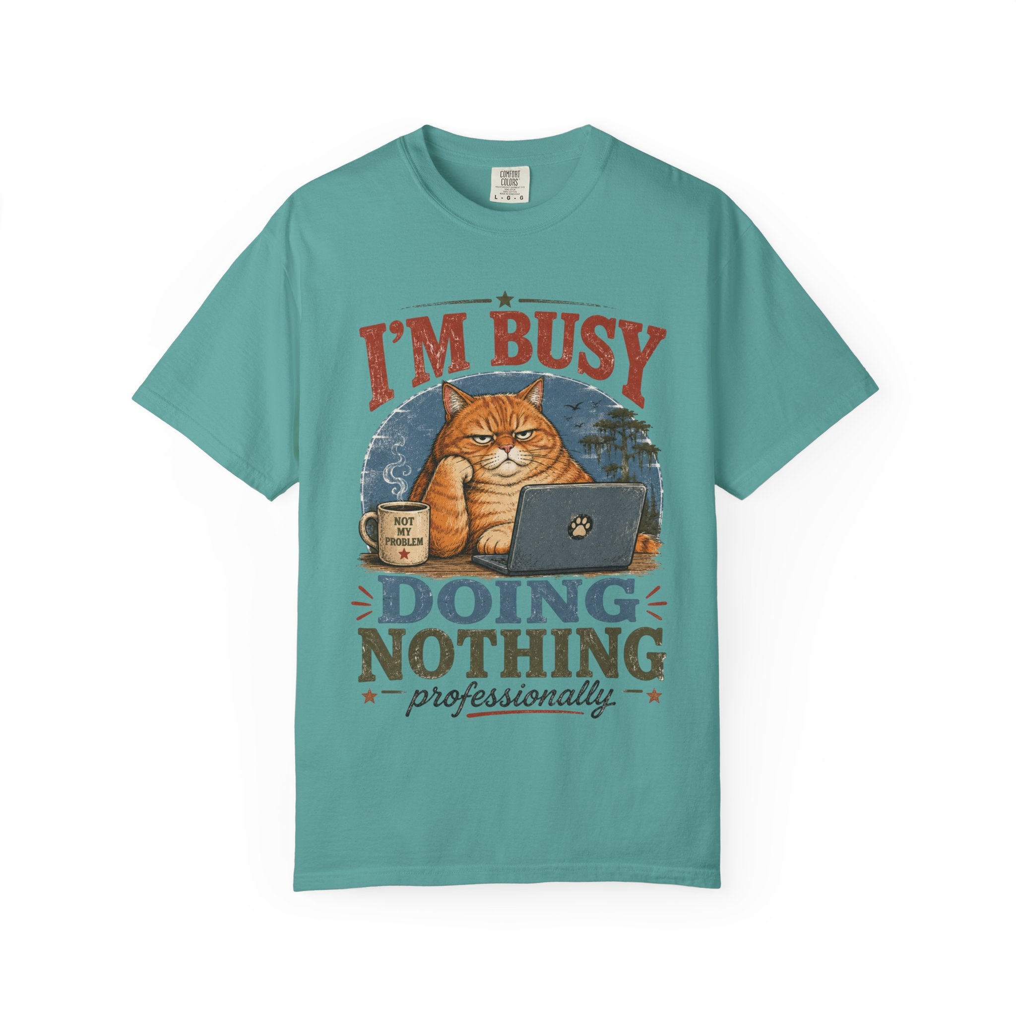 I'm Busy Doing Nothing Professionally Cat T-Shirt