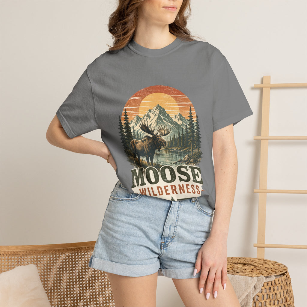 Moose Wilderness T-Shirt — Vintage Mountain Outdoor Adventure Tee