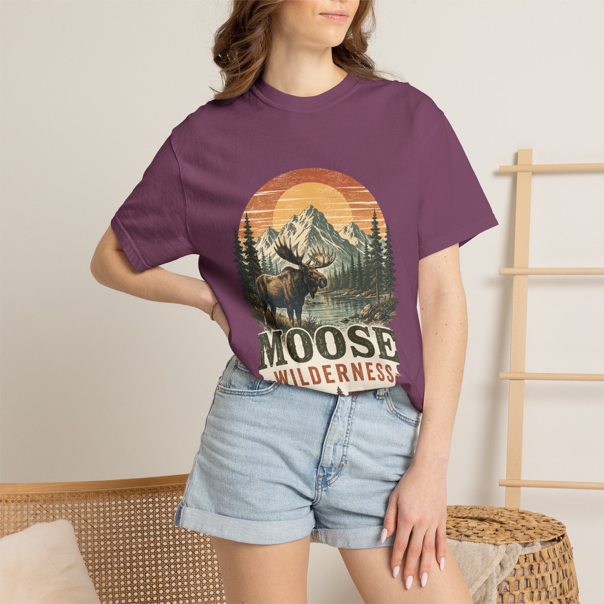 Moose Wilderness T-Shirt — Vintage Mountain Outdoor Adventure Tee
