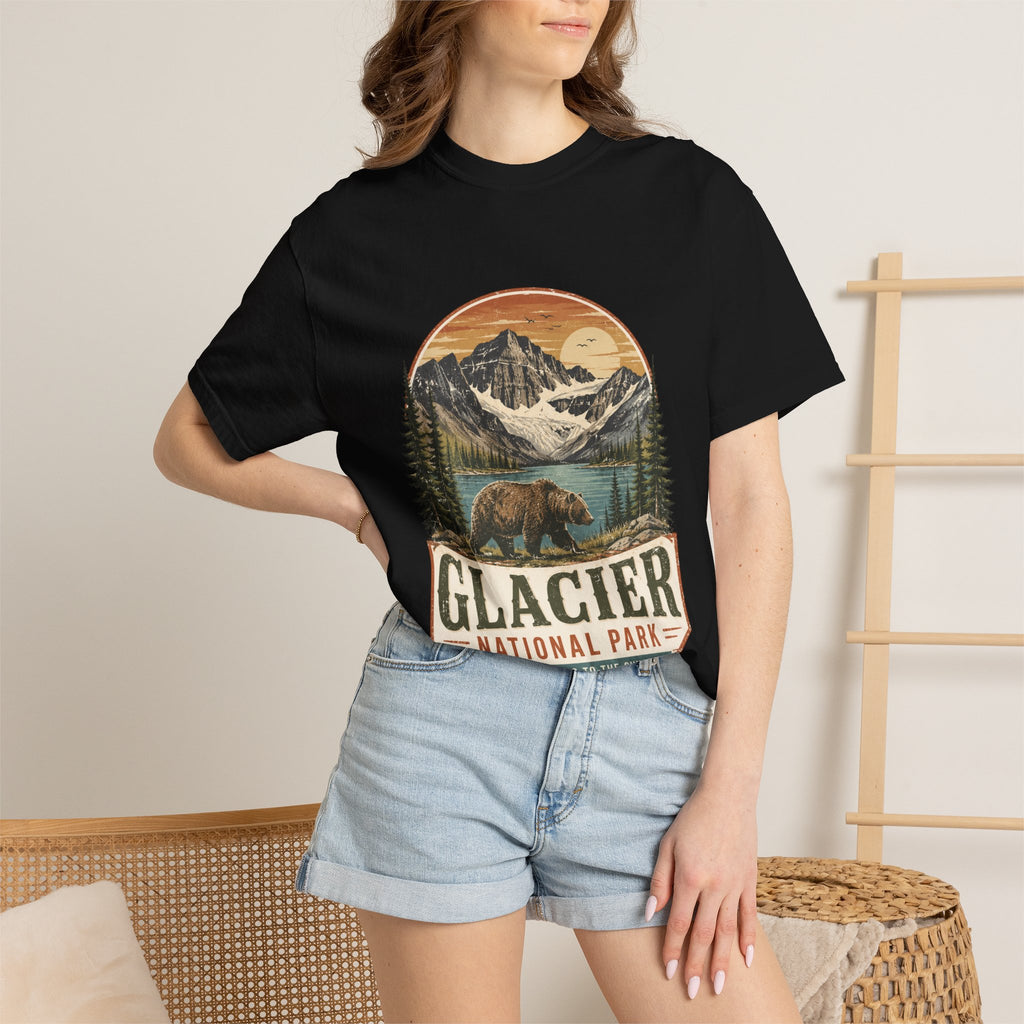 Glacier National Park Vintage Bear T-Shirt