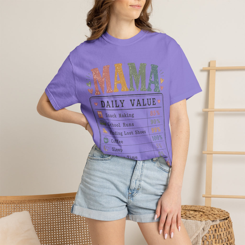 Mama Daily Value T-Shirt — Funny Mom Gift Tee ("Still the best job ever")