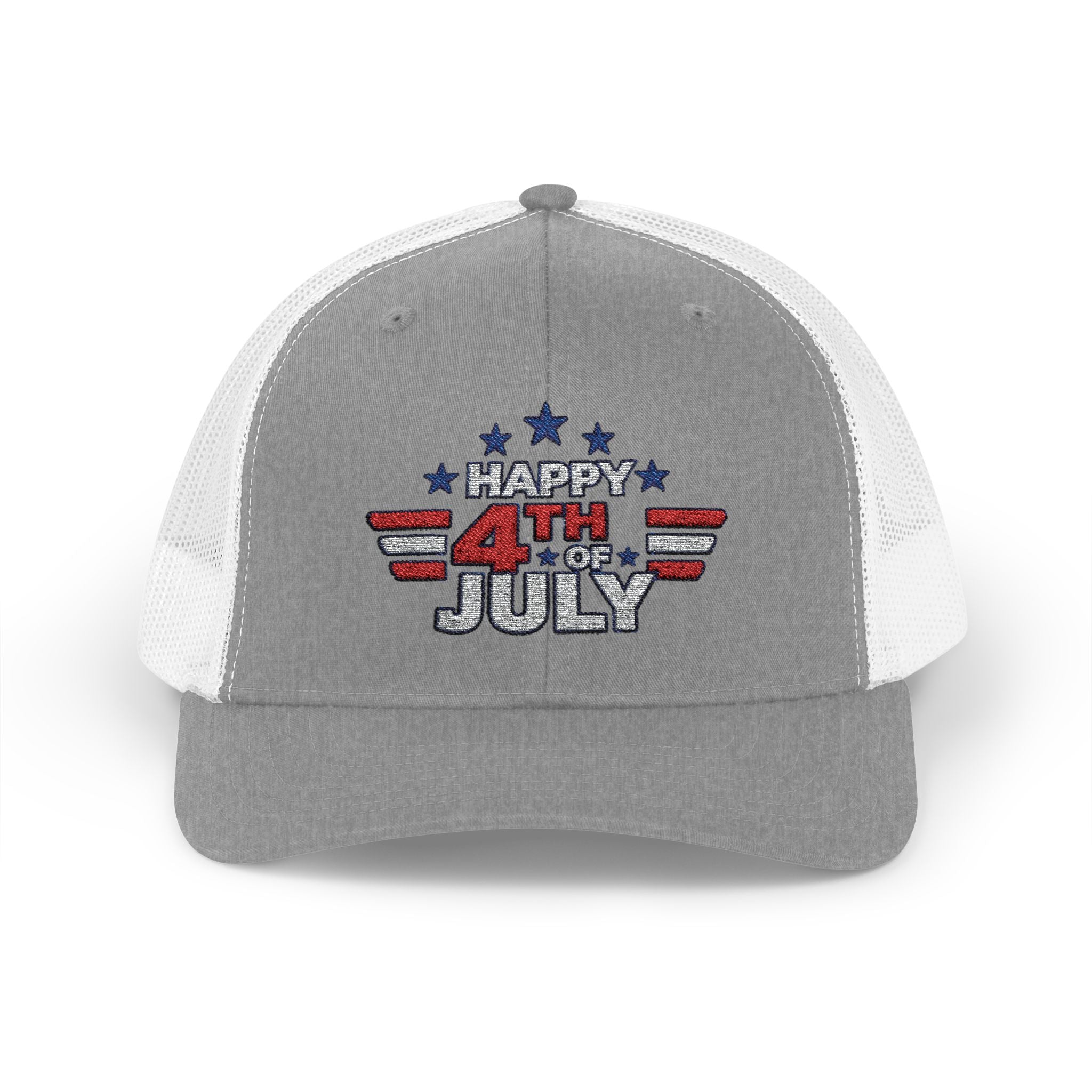 4th of July Trucker Hat – Patriotic Snapback Cap with Stars & Stripes Design