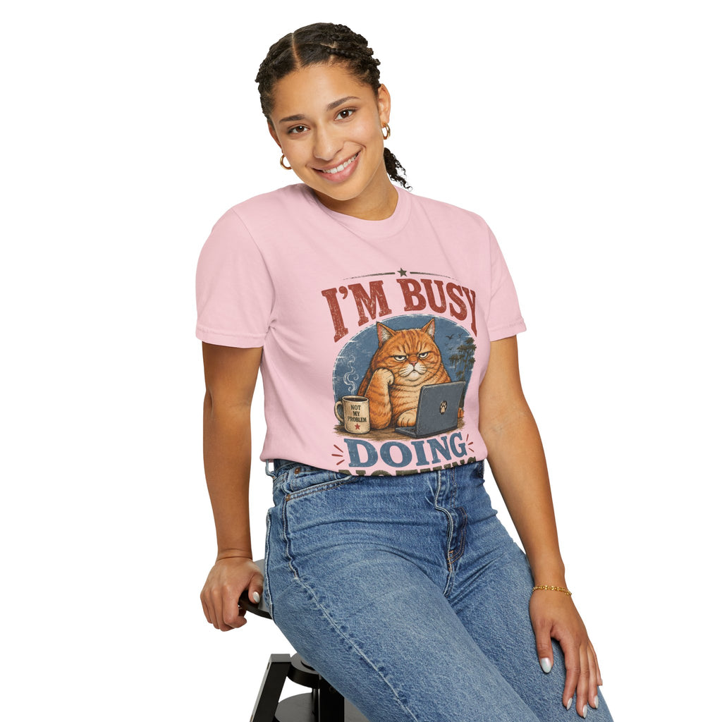 I'm Busy Doing Nothing Professionally Cat T-Shirt