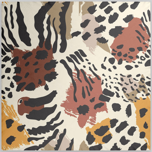 Abstract Animal Print Throw Pillow — Custom Shaped Decorative Cushion