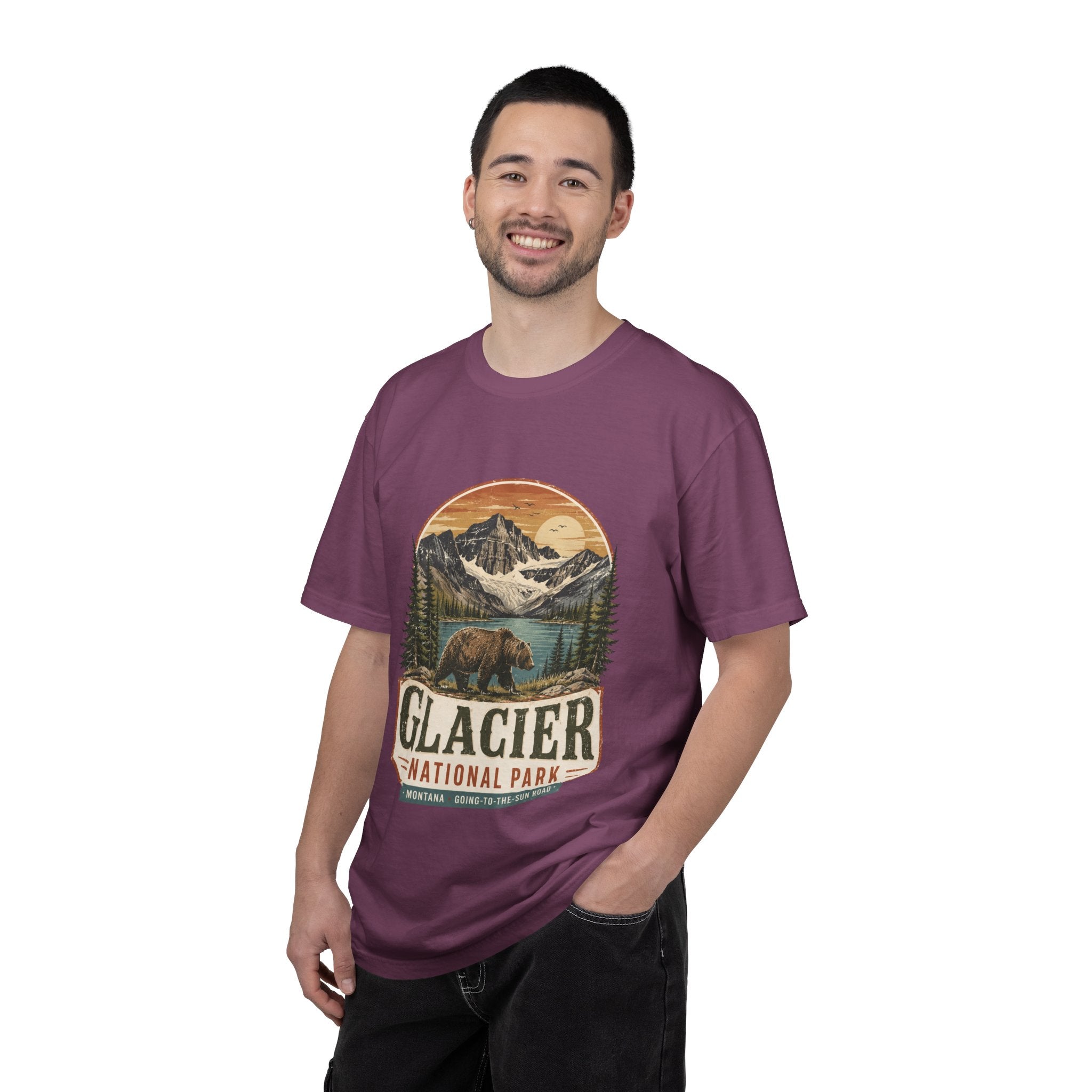 Glacier National Park Vintage Bear T-Shirt