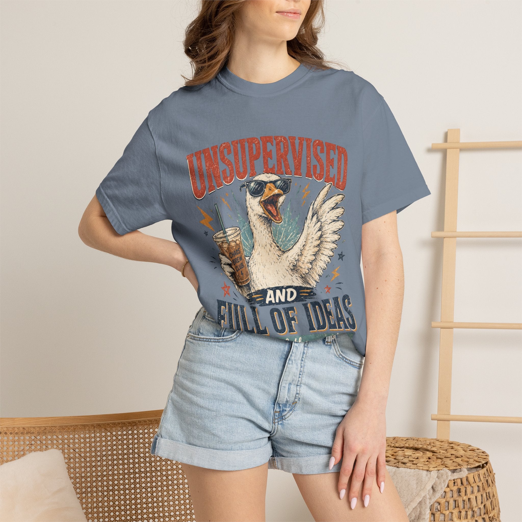 Unsupervised & Full of Ideas Duck Graphic T-Shirt