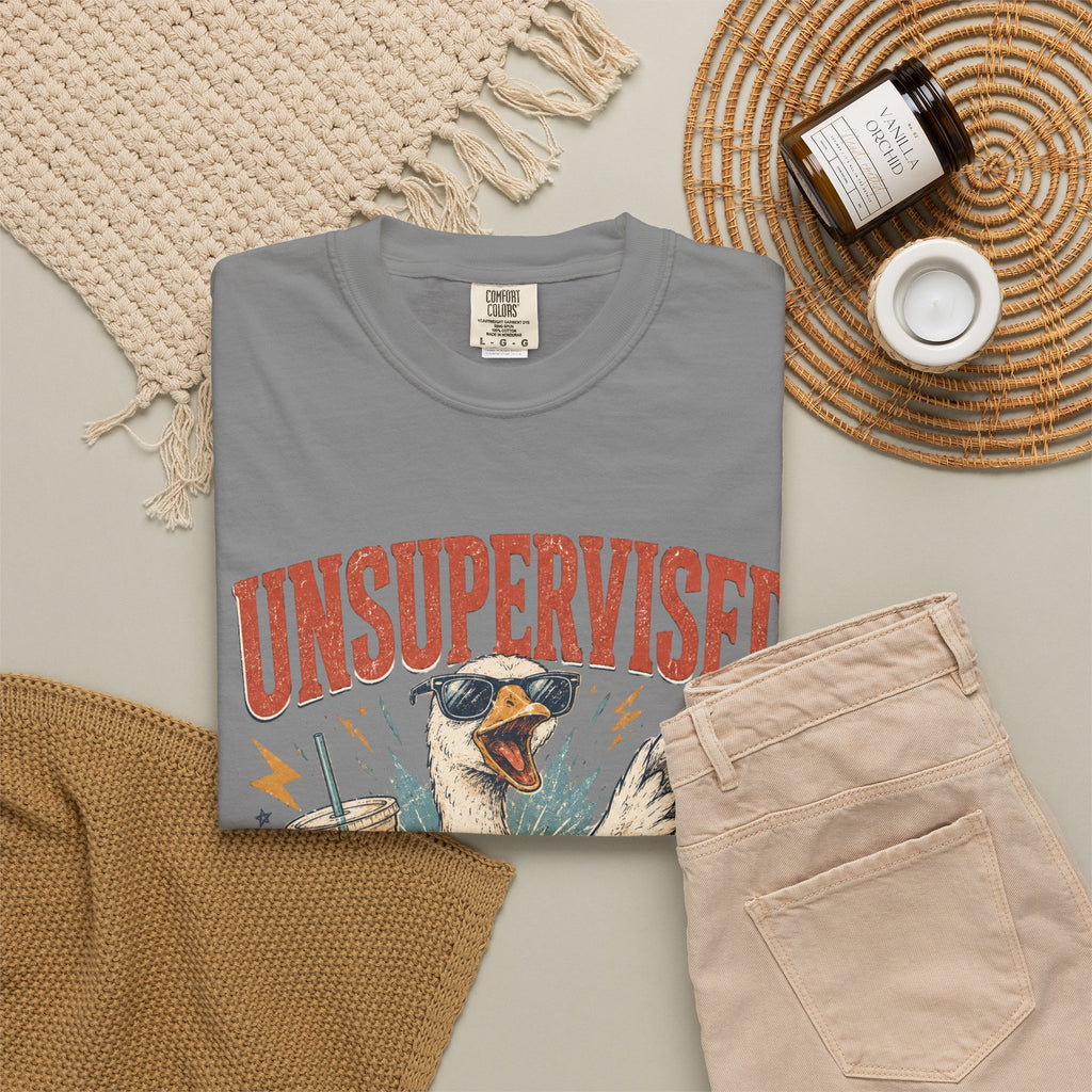 Unsupervised & Full of Ideas Duck Graphic T-Shirt