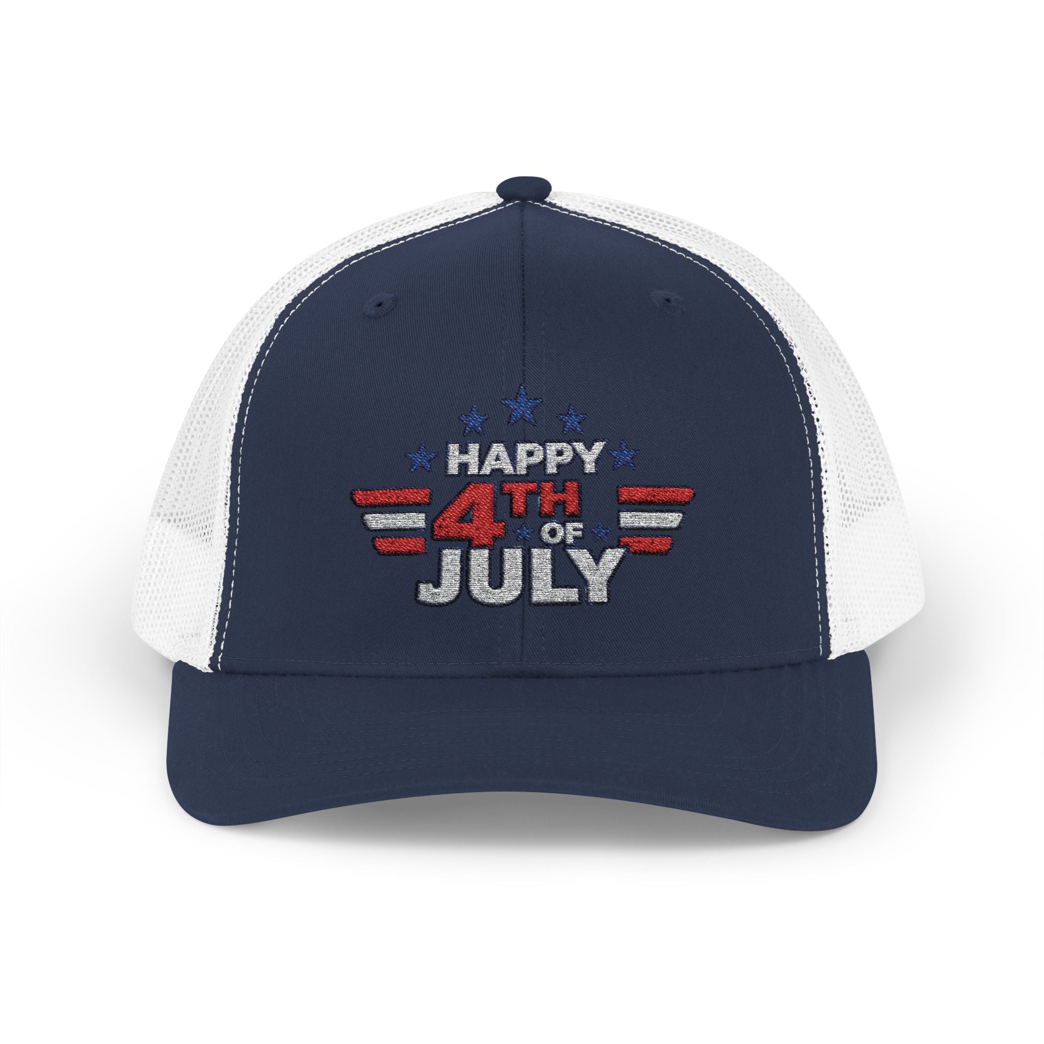 4th of July Trucker Hat – Patriotic Snapback Cap with Stars & Stripes Design