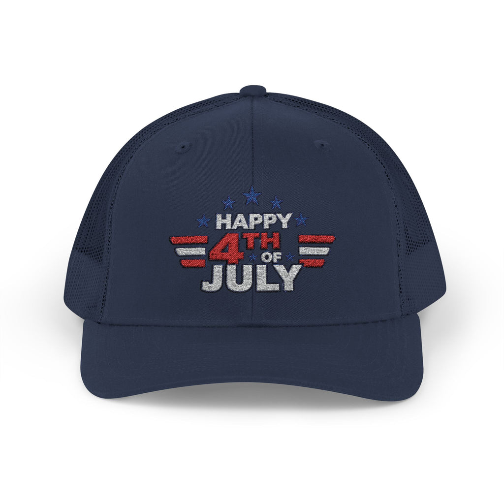 4th of July Trucker Hat – Patriotic Snapback Cap with Stars & Stripes Design