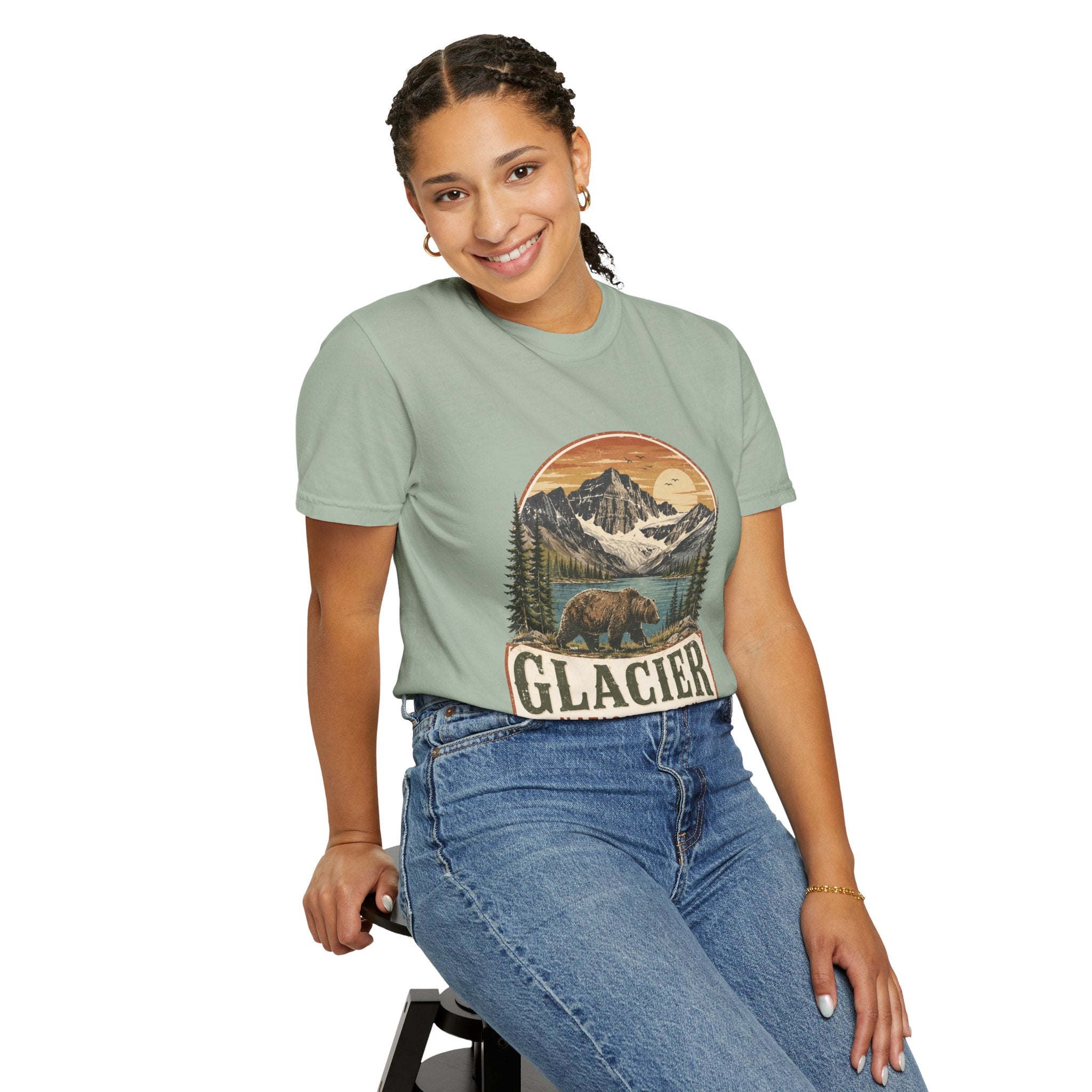 Glacier National Park Vintage Bear T-Shirt