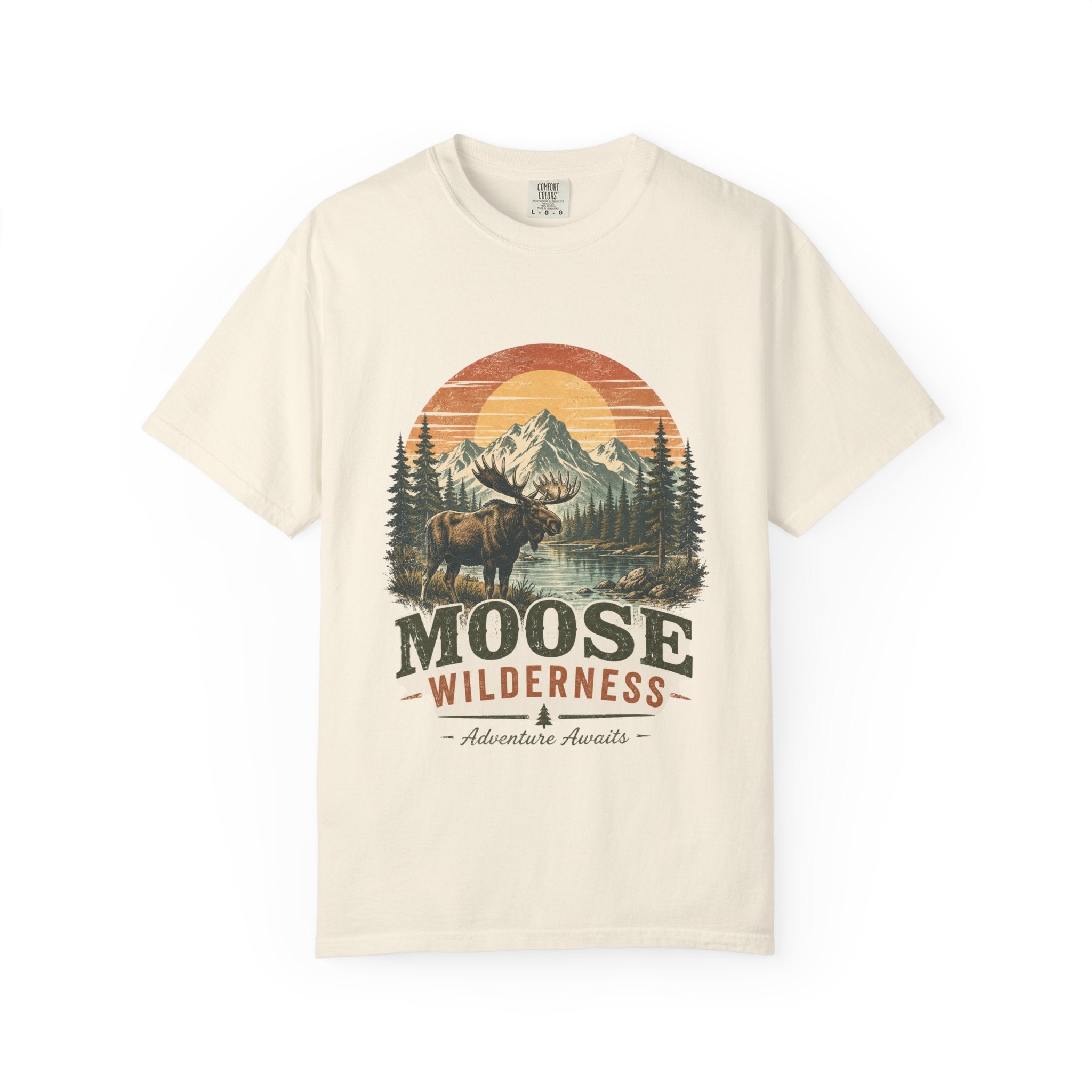 Moose Wilderness T-Shirt — Vintage Mountain Outdoor Adventure Tee
