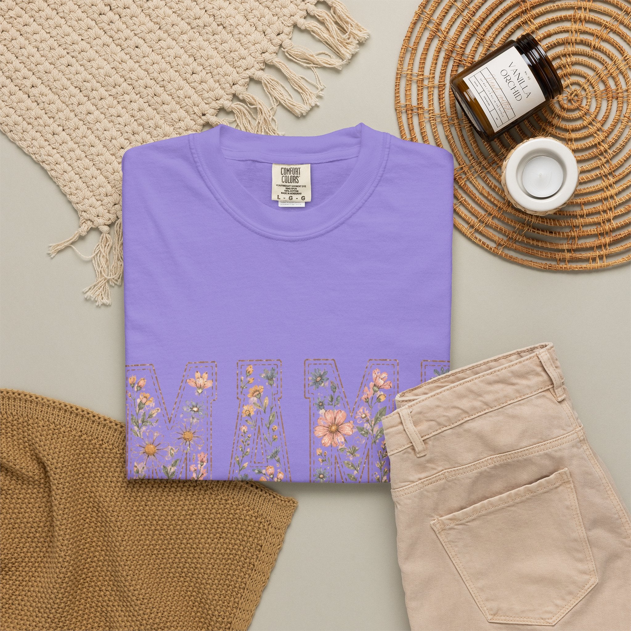 Mama Floral T‑Shirt – 'Wildly Loved' Bow Design, Mother's Day Gift