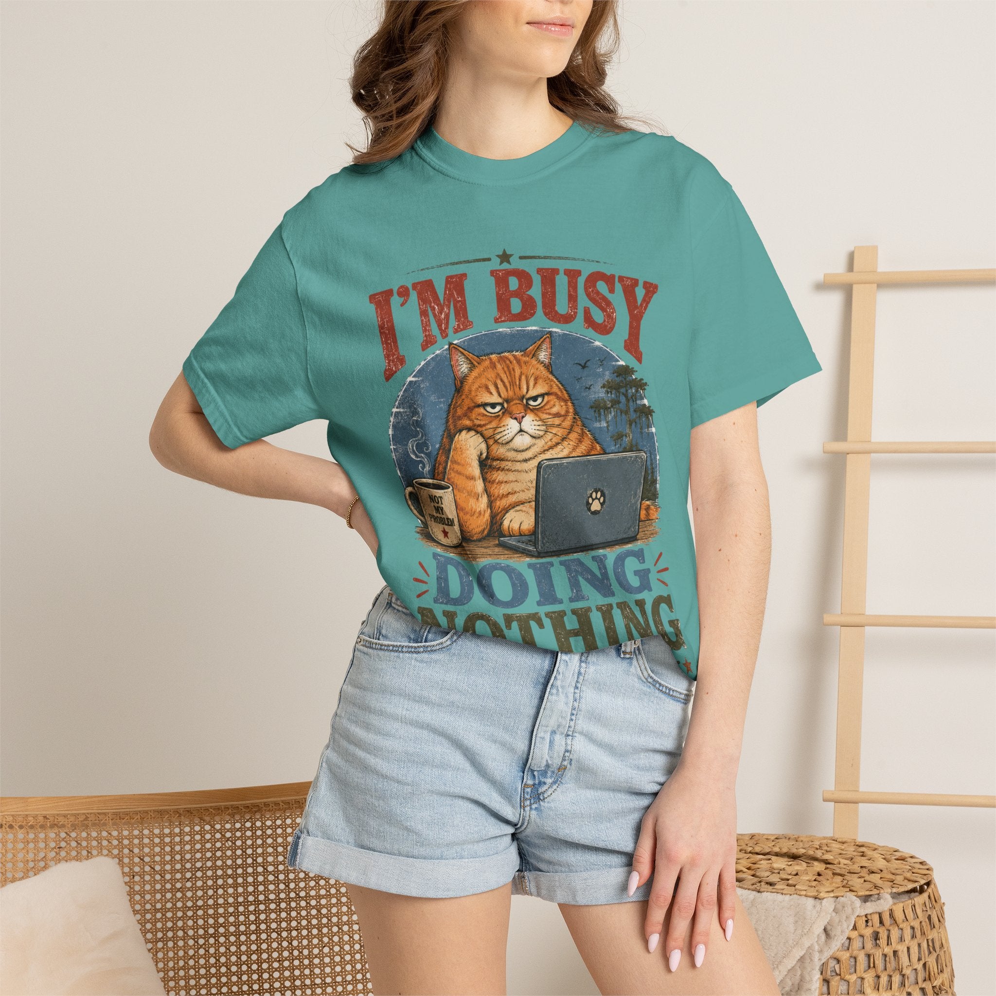 I'm Busy Doing Nothing Professionally Cat T-Shirt