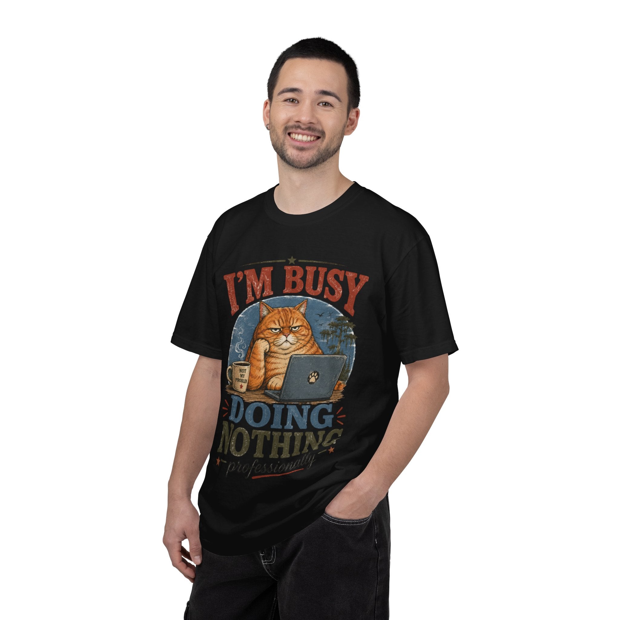 I'm Busy Doing Nothing Professionally Cat T-Shirt