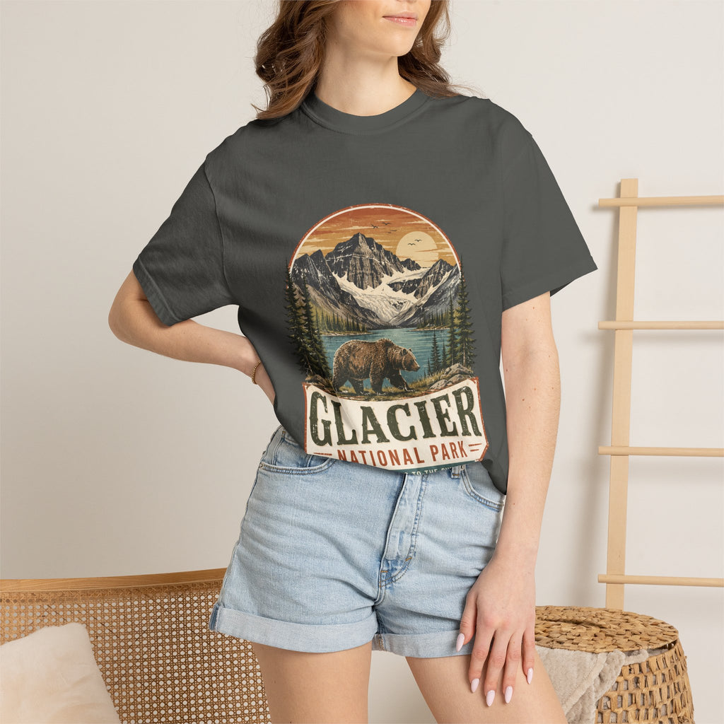 Glacier National Park Vintage Bear T-Shirt
