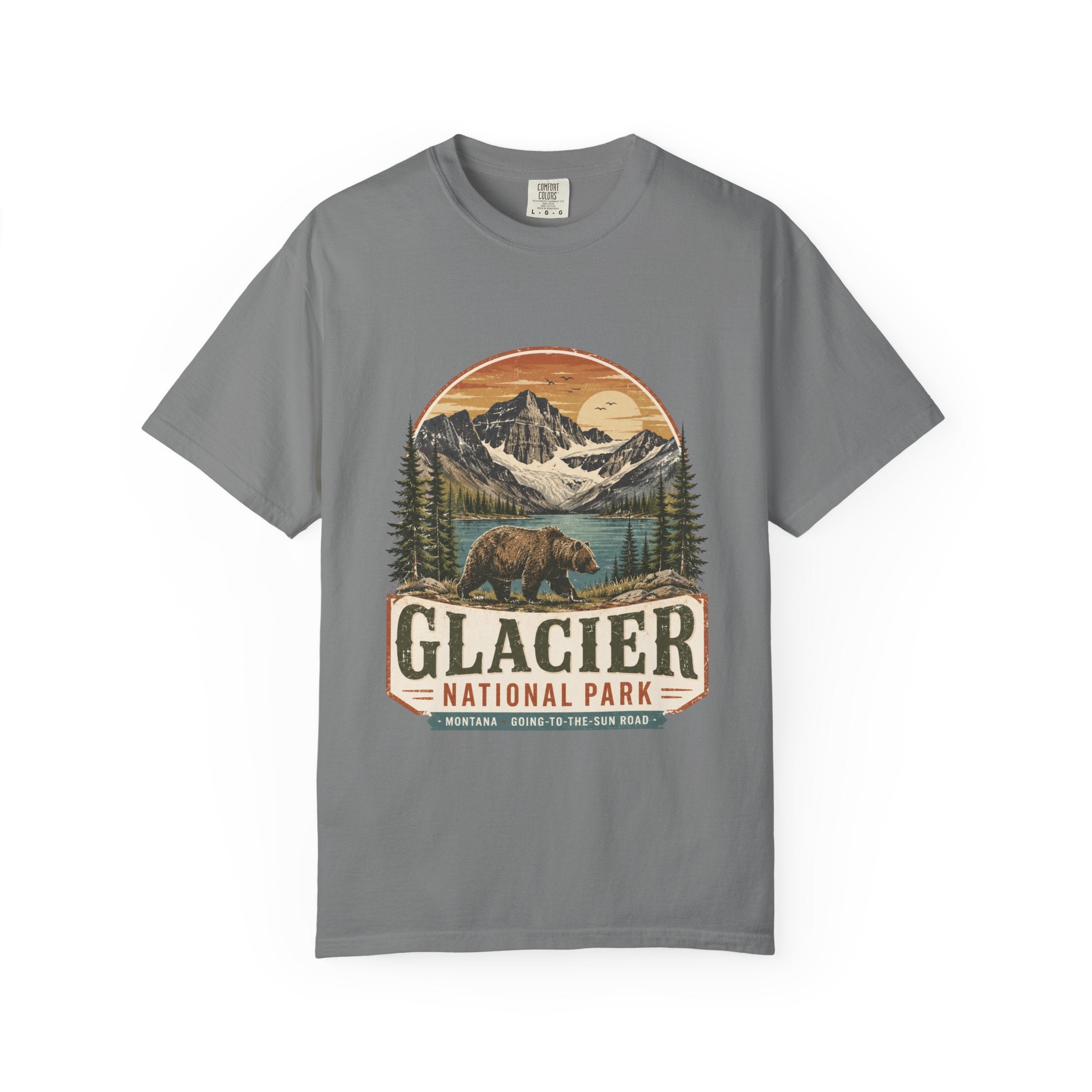 Glacier National Park Vintage Bear T-Shirt