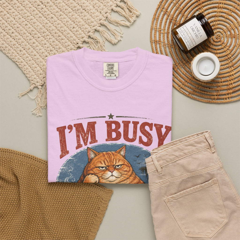 I'm Busy Doing Nothing Professionally Cat T-Shirt