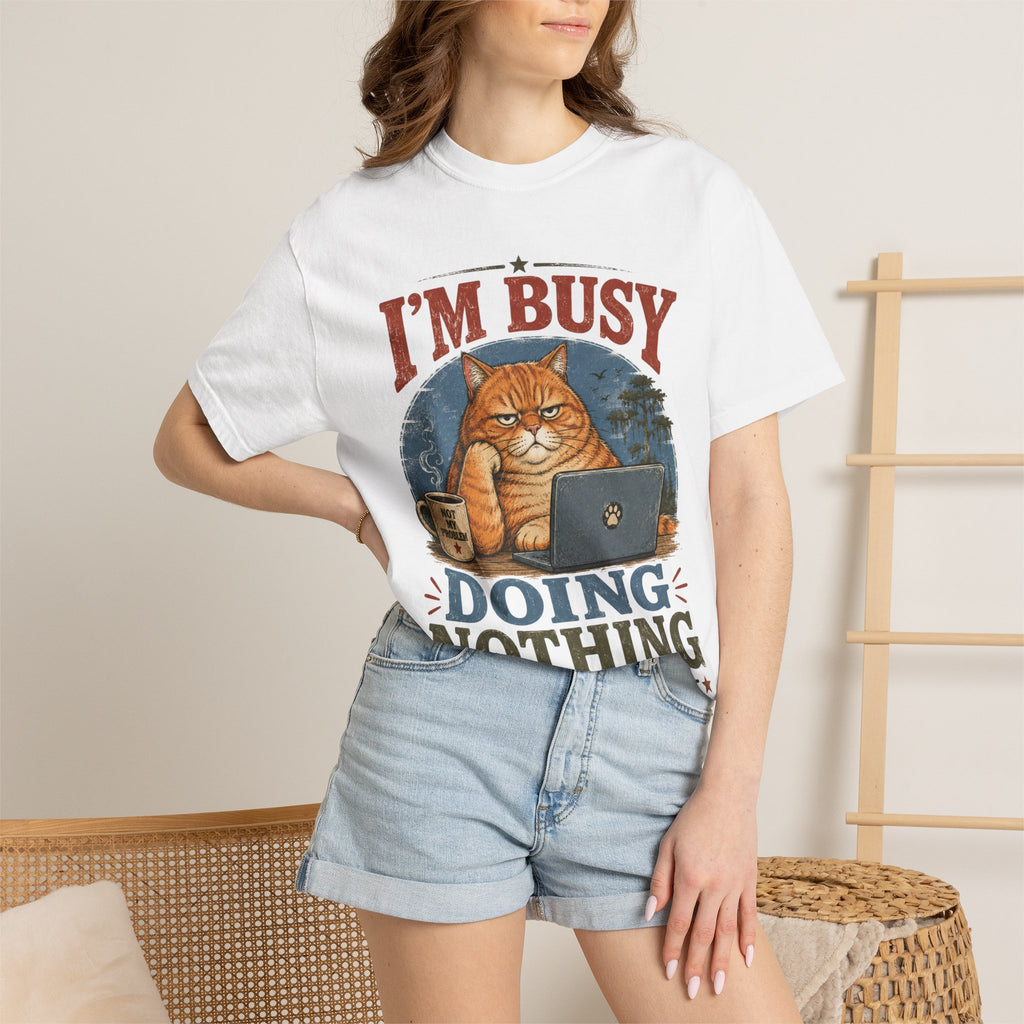 I'm Busy Doing Nothing Professionally Cat T-Shirt