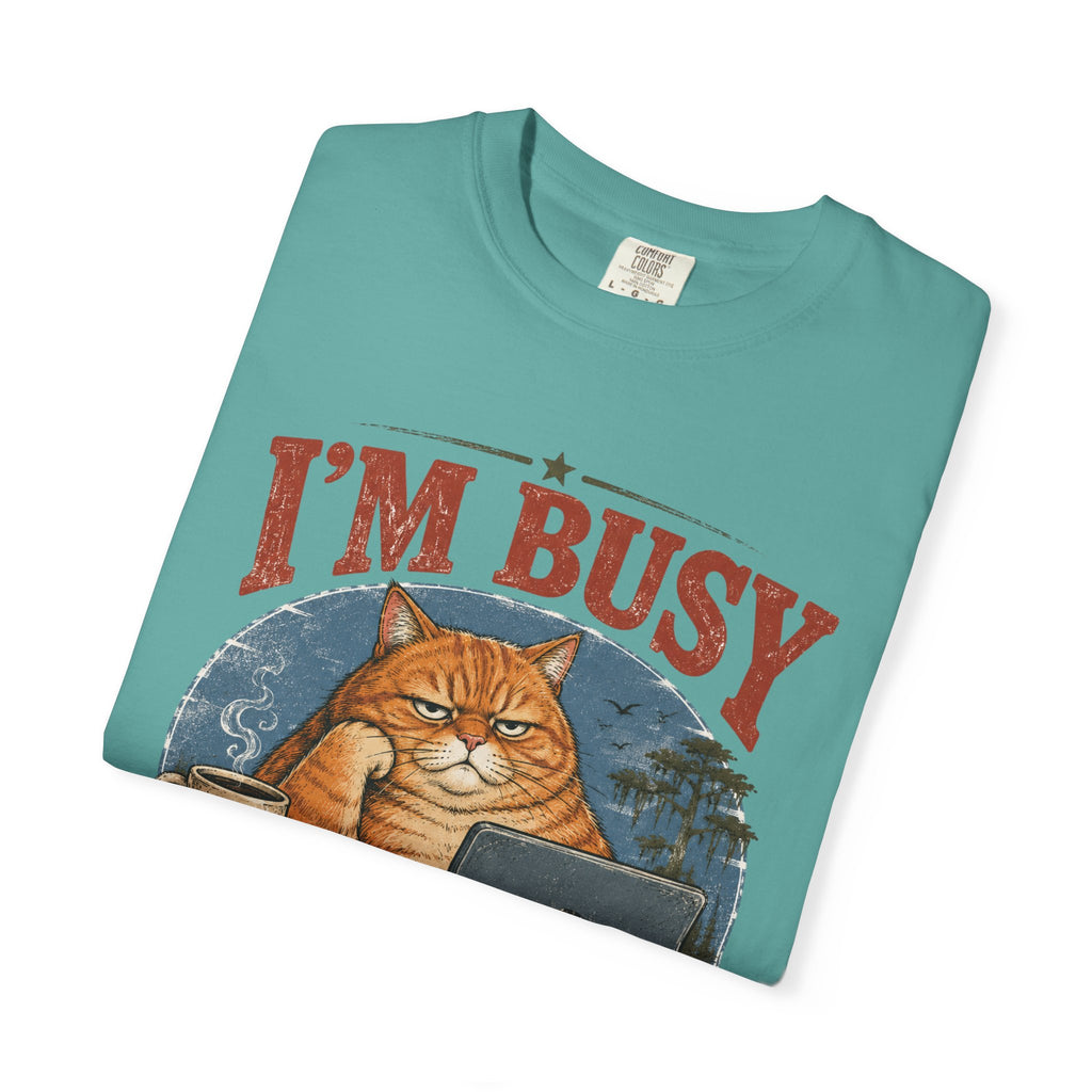 I'm Busy Doing Nothing Professionally Cat T-Shirt