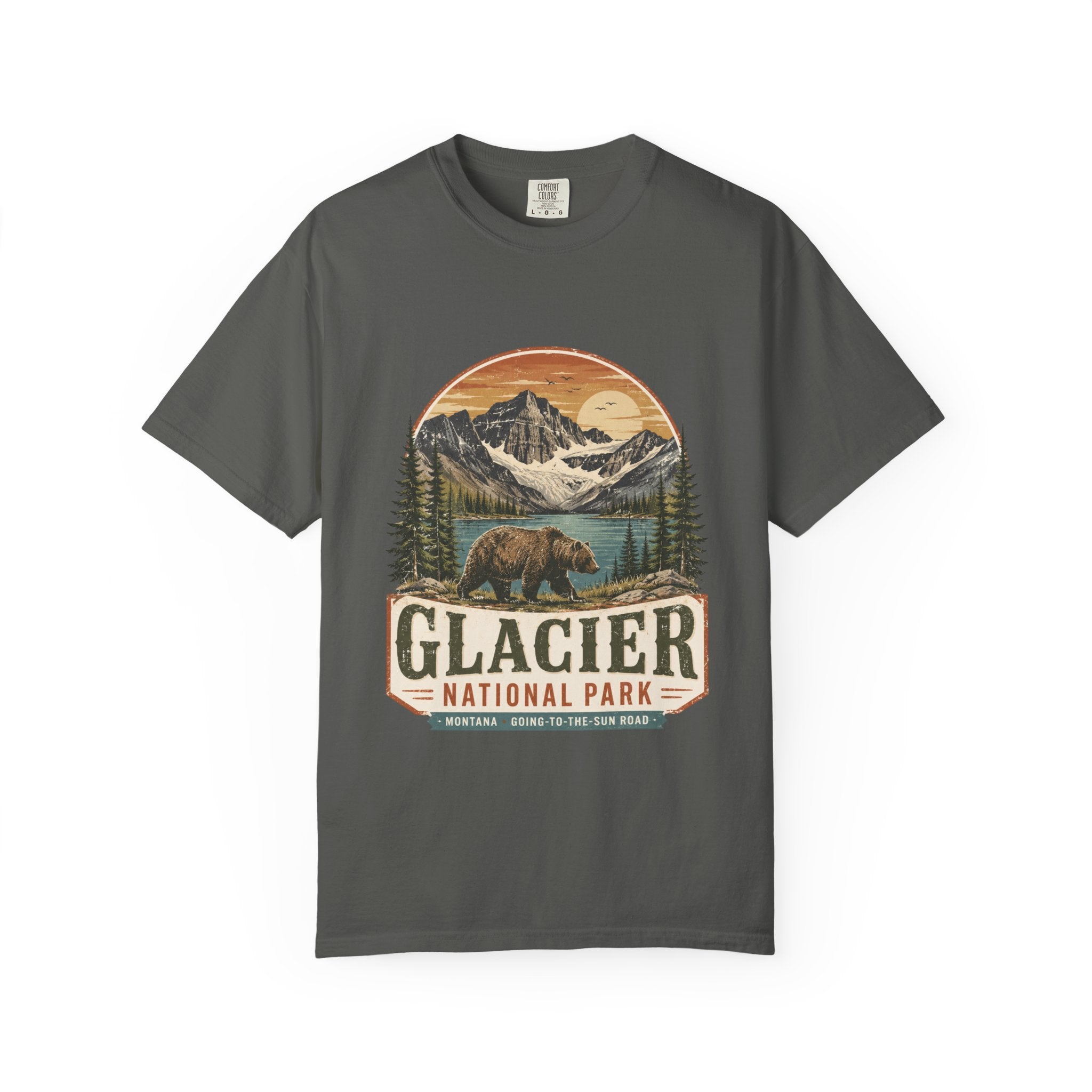 Glacier National Park Vintage Bear T-Shirt