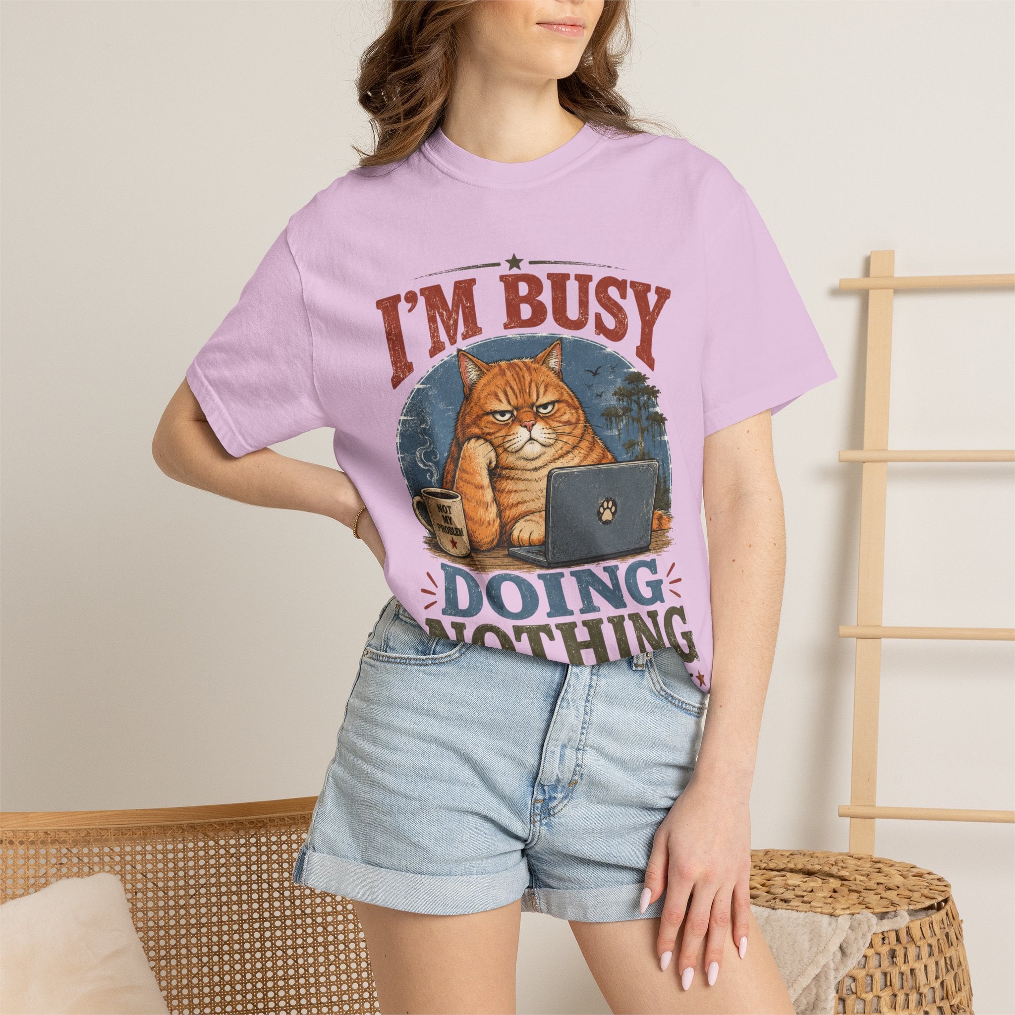 I'm Busy Doing Nothing Professionally Cat T-Shirt
