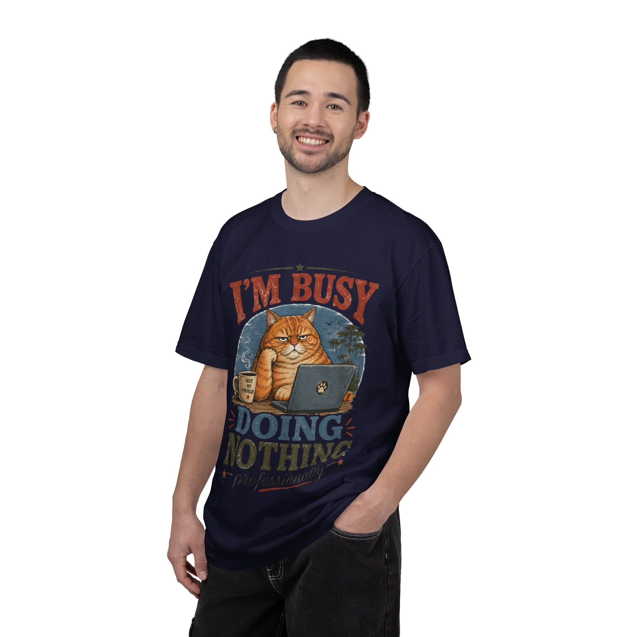 I'm Busy Doing Nothing Professionally Cat T-Shirt