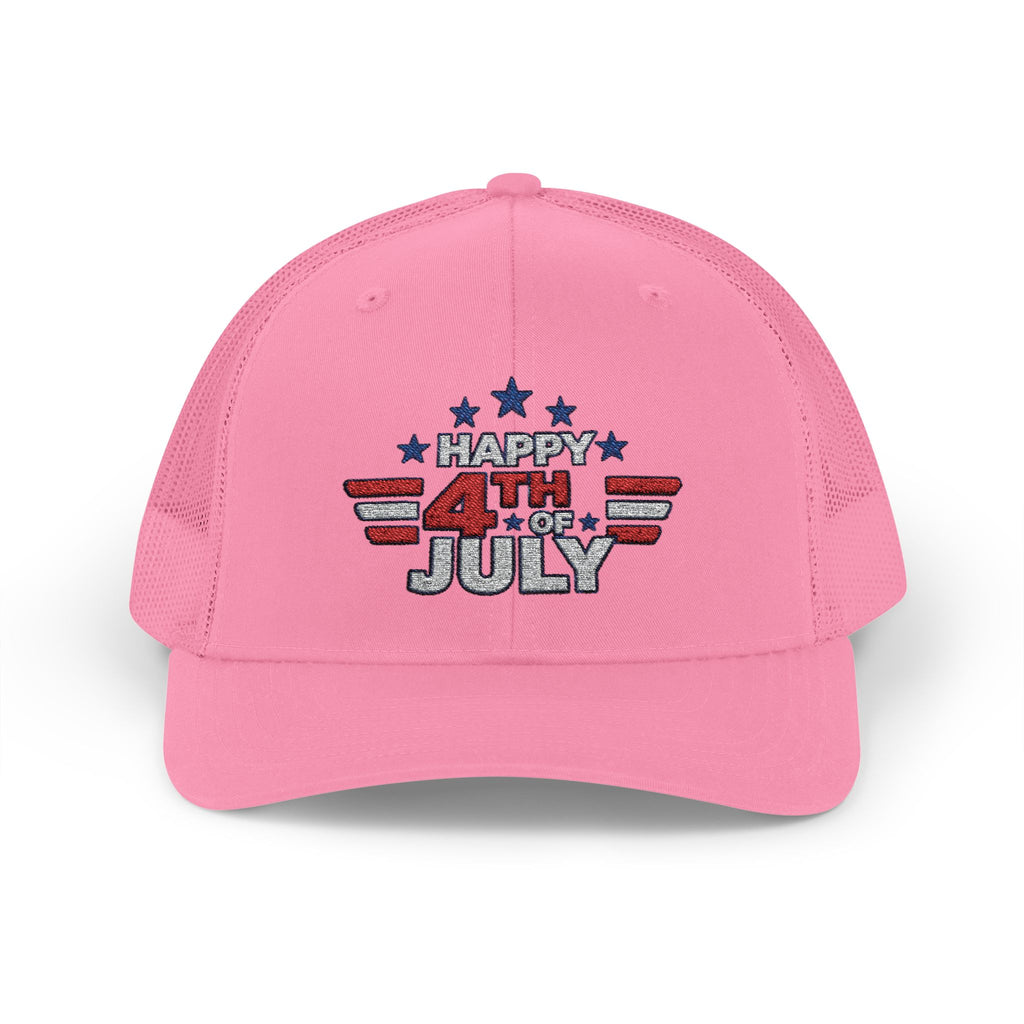 4th of July Trucker Hat – Patriotic Snapback Cap with Stars & Stripes Design