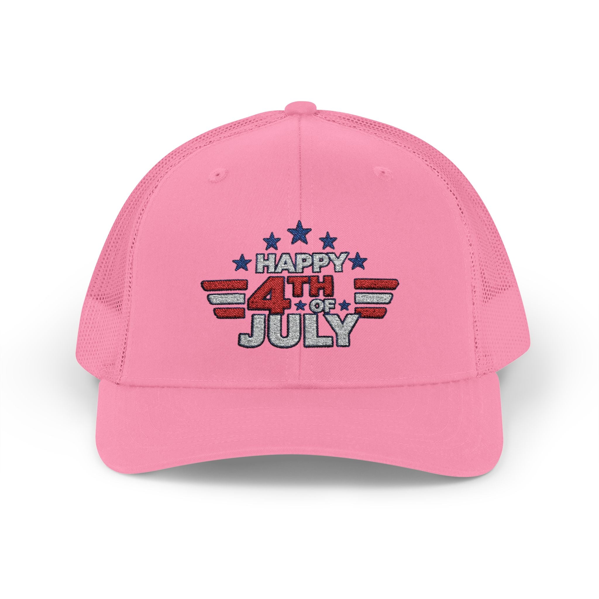 4th of July Trucker Hat – Patriotic Snapback Cap with Stars & Stripes Design