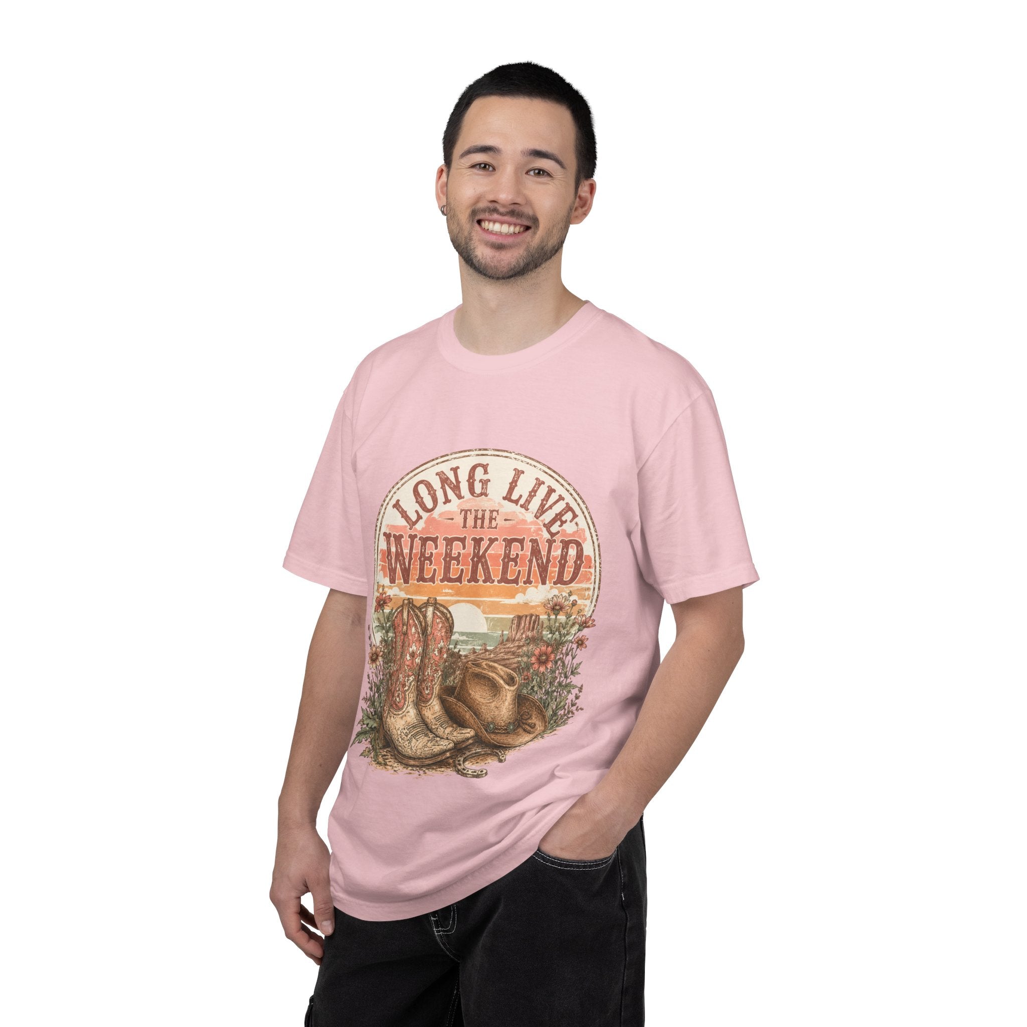 Weekend Vibes Cowboy Boots T-Shirt — "Long Live The Weekend" Graphic Tee