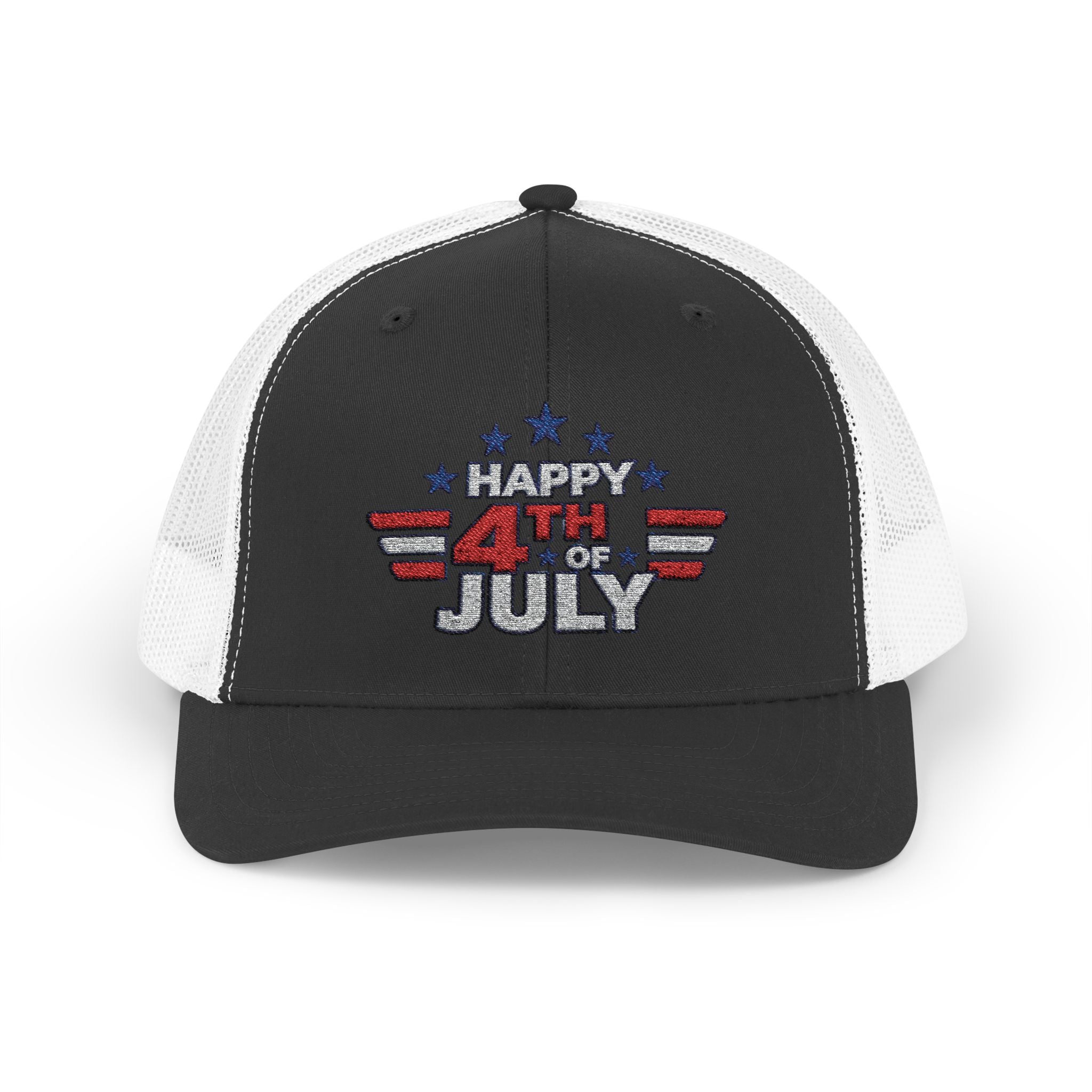 4th of July Trucker Hat – Patriotic Snapback Cap with Stars & Stripes Design