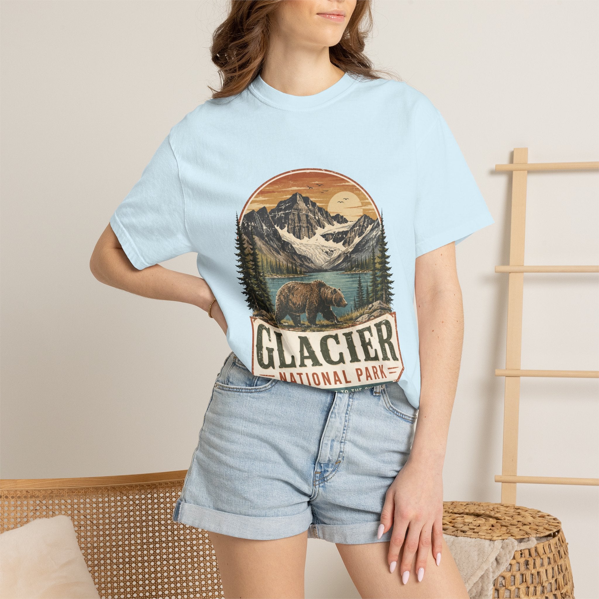 Glacier National Park Vintage Bear T-Shirt