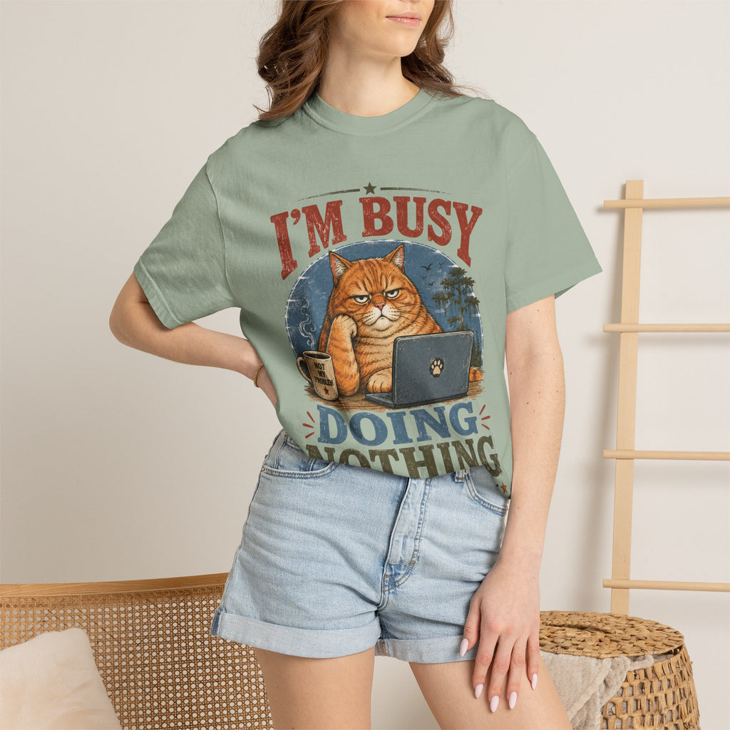 I'm Busy Doing Nothing Professionally Cat T-Shirt