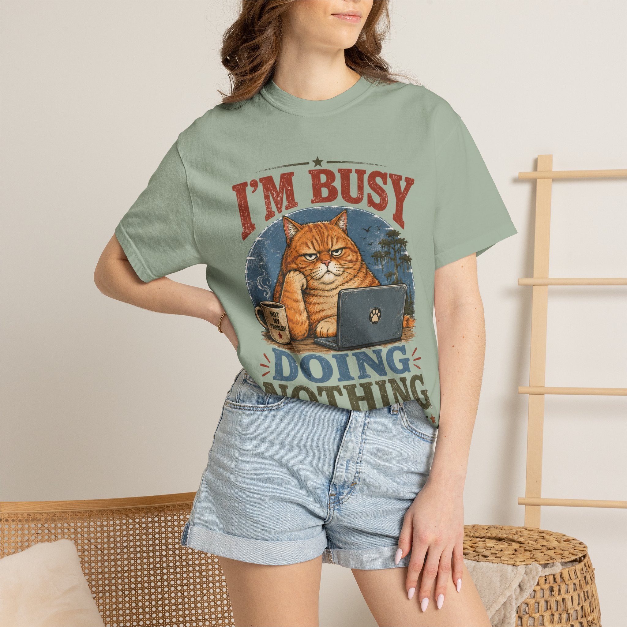 I'm Busy Doing Nothing Professionally Cat T-Shirt