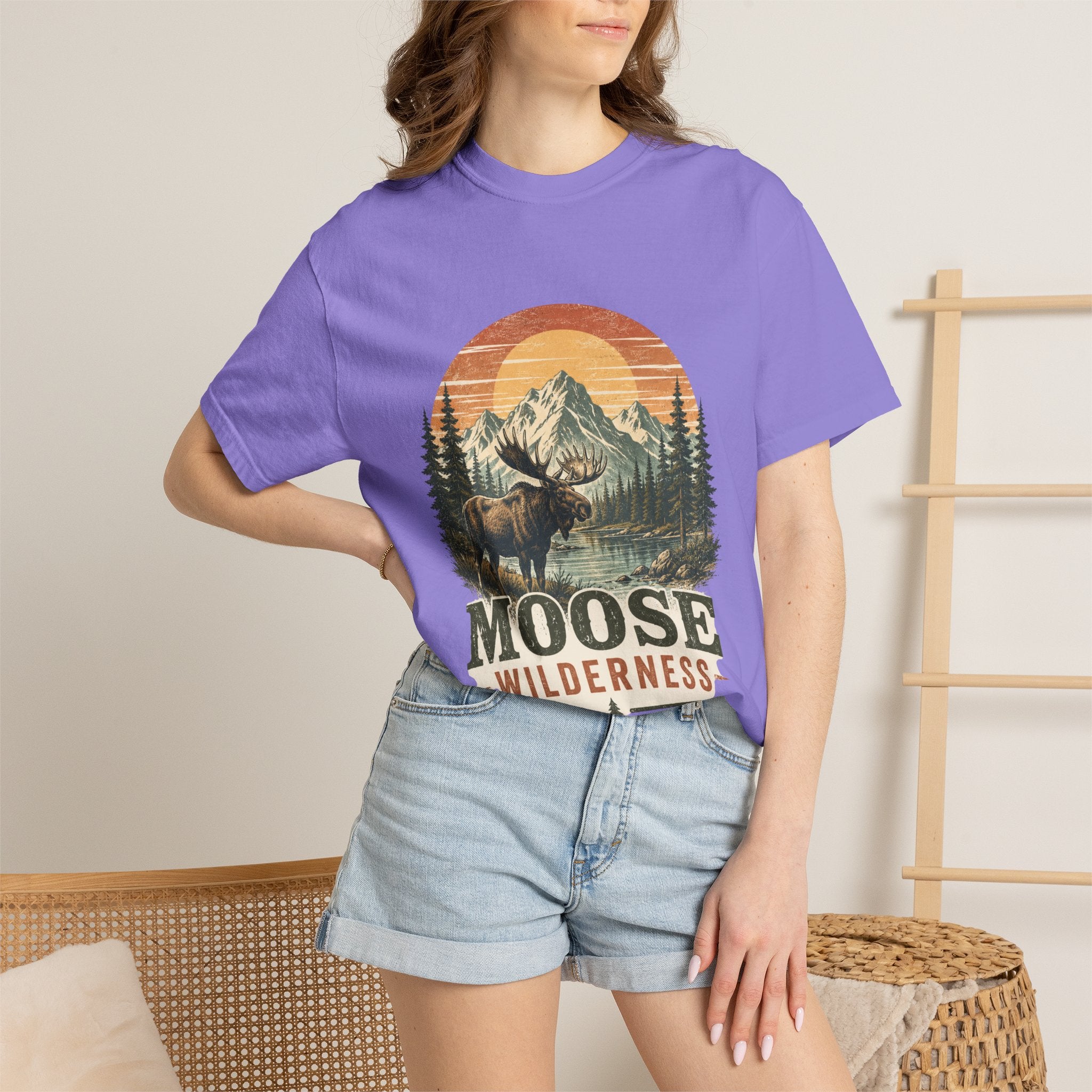 Moose Wilderness T-Shirt — Vintage Mountain Outdoor Adventure Tee