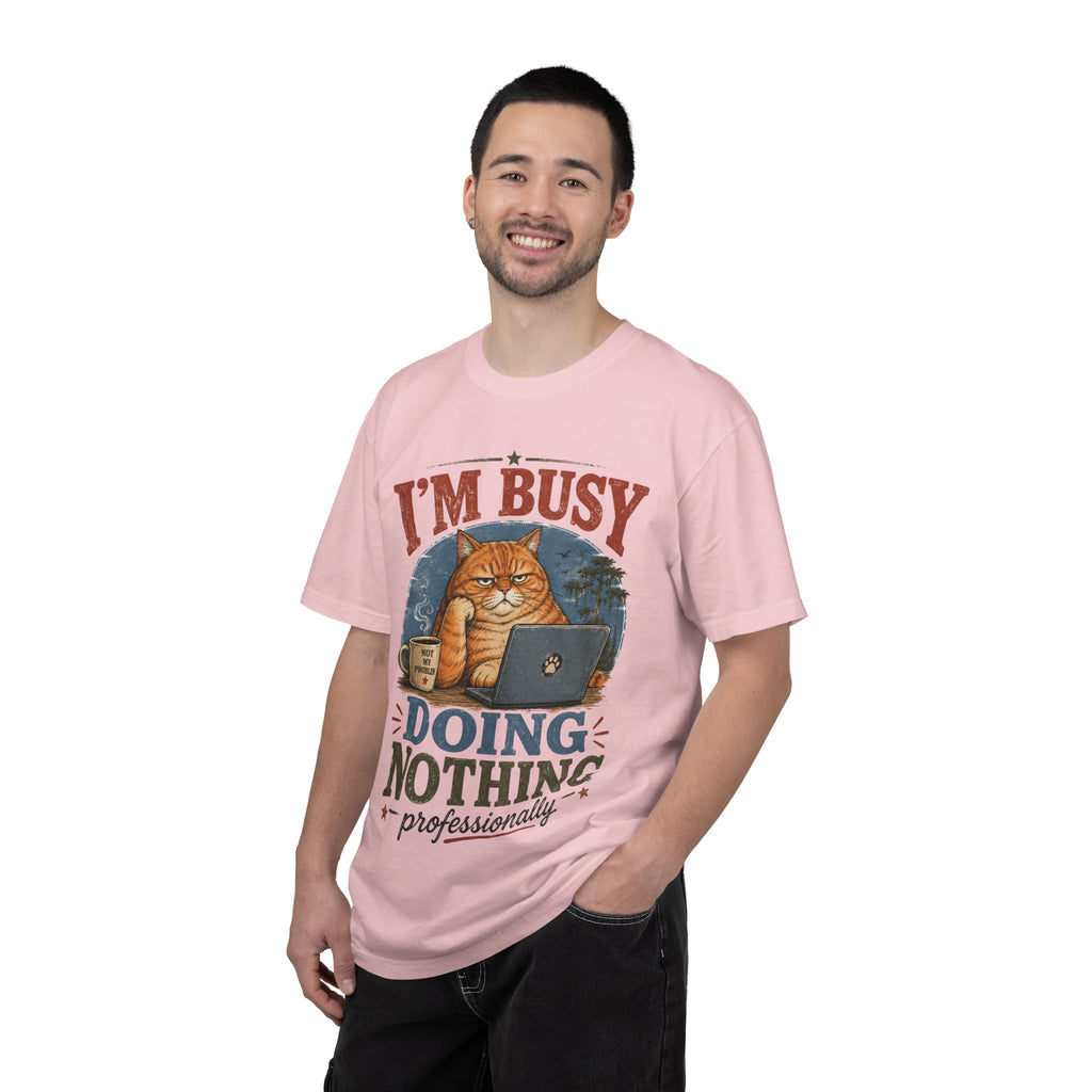 I'm Busy Doing Nothing Professionally Cat T-Shirt