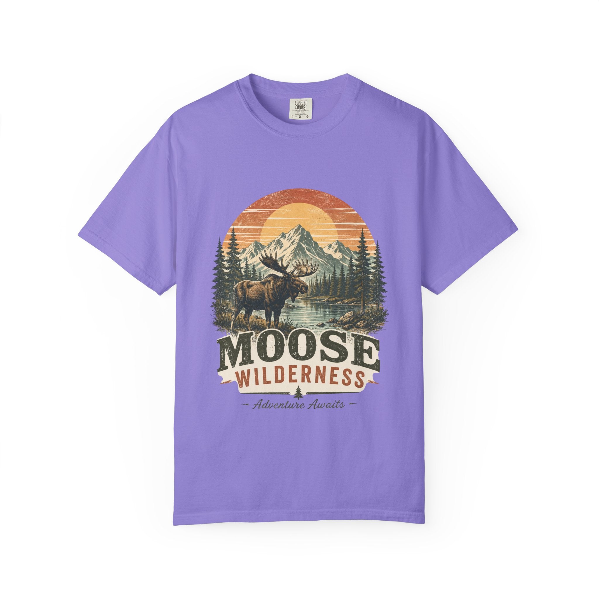 Moose Wilderness T-Shirt — Vintage Mountain Outdoor Adventure Tee